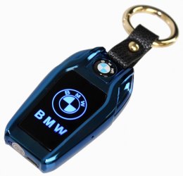 Praktyczna Elektryczna Zapalniczka Plazmowa USB Elegancka Z Kablem Mikro USB Latarka BRELOK Do Kluczyków BMW NIEBIESKI