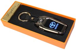 Praktyczna Elektryczna Zapalniczka Plazmowa USB Z Kablem Mikro USB Latarka BRELOK Do Kluczyków Samochodowych TOYOTA CZARNA