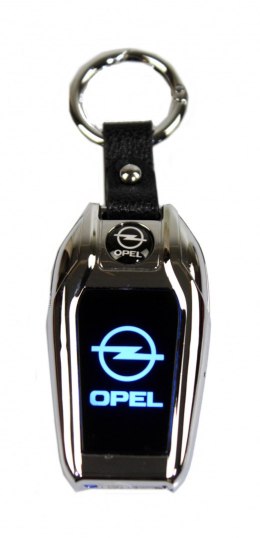 Praktyczna Zapalniczka Plazmowa USB Elegancka Z Kablem Mikro USB Latarka BRELOK Do Kluczyków Samochodowych OPEL SREBRNA