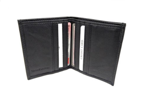 Etui Na Karty Dokumenty ANDRUS (PL) Małe 2 Wizytownik Pionowy Skóra Naturalna RIFD 10 x 9 [cm]