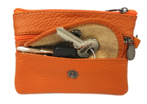 Etui Na Klucze Skórzane Polska Galanteria (PL) Skóra Naturalna Trzy Zamki Na Jeden Komplet Kluczy N159 12 x 9 x 1 [cm]