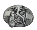 Klamra Bezniklowa Do Paska Sprzączka Pełna Blaszka Z Bolczykiem 40 mm Metalowa Solidna KBOL40/89 Kobieta Na Motocyklu