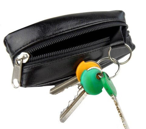 Kluczówka Duża Bombata Jeden Zamek ANDRUS (PL) Skóra Naturalna Połysk 14 x 7 x 2 [cm]