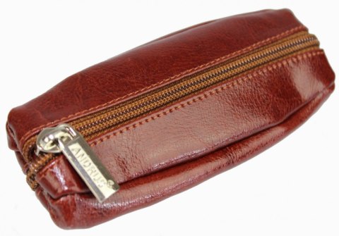 Kluczówka Duża Bombata Jeden Zamek ANDRUS (PL) Skóra Naturalna Połysk 14 x 7 x 2 [cm]