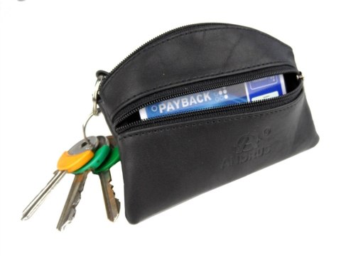 Kluczówka Średnia Dwa Zamki ANDRUS (PL) Skóra Naturalna 12 x 7 x 1 [cm]