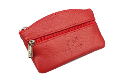 Kluczówka Średnia Dwa Zamki ANDRUS (PL) Skóra Naturalna 12 x 7 x 1 [cm]