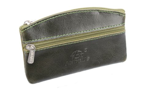 Kluczówka Średnia Dwa Zamki ANDRUS (PL) Skóra Naturalna 12 x 7 x 1 [cm]