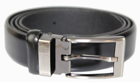 Pasek Męski PAS-MAX (PL) Skórzany ZAOKRĄGLONY Z Połyskiem Gładki Klamra Nowoczesna Skóra Licowa 35 mm CZARNY Pasek Męski PAS-MAX (PL) Skórzany ZAOKRĄGLONY Z Połyskiem Gładki Klamra Nowoczesna Skóra Licowa 35 mm CZARNY