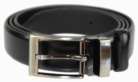 Pasek Męski PAS-MAX (PL) Skórzany ZAOKRĄGLONY Z Połyskiem Gładki Klamra Nowoczesna Skóra Licowa 35 mm CZARNY Pasek Męski PAS-MAX (PL) Skórzany ZAOKRĄGLONY Z Połyskiem Gładki Klamra Nowoczesna Skóra Licowa 35 mm CZARNY