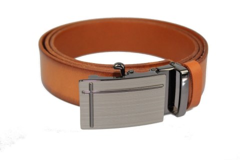 Pasek Męski Skórzany Arucce (PL) Skóra Licowa EXTRA 35 mm BRĄZOWY Gładki Klamra Samozaciskowa SREBRNA 35 Pasek Męski Skórzany Arucce (PL) Skóra Licowa EXTRA 35 mm BRĄZOWY Gładki Klamra Samozaciskowa SREBRNA 35