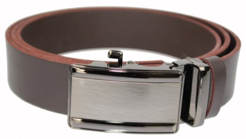 Pasek Męski Skórzany MASSIMO (PL) Skóra Licowa EXTRA 35 mm CZEKOLADOWY Gładki Klamra Samozaciskowa SREBRNA 36 Pasek Męski Skórzany MASSIMO (PL) Skóra Licowa EXTRA 35 mm CZEKOLADOWY Gładki Klamra Samozaciskowa SREBRNA 36