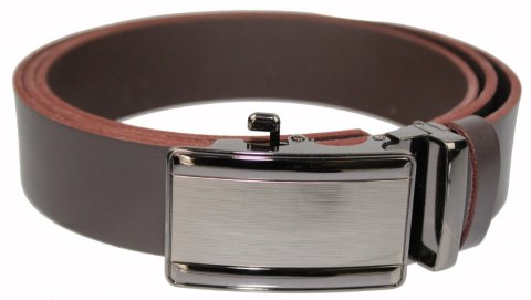 Pasek Męski Skórzany MASSIMO (PL) Skóra Licowa EXTRA 35 mm CZEKOLADOWY Gładki Klamra Samozaciskowa SREBRNA 36 Pasek Męski Skórzany MASSIMO (PL) Skóra Licowa EXTRA 35 mm CZEKOLADOWY Gładki Klamra Samozaciskowa SREBRNA 36