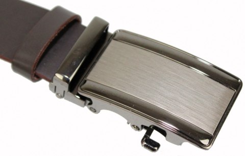 Pasek Męski Skórzany MASSIMO (PL) Skóra Licowa EXTRA 35 mm CZEKOLADOWY Gładki Klamra Samozaciskowa SREBRNA 36 Pasek Męski Skórzany MASSIMO (PL) Skóra Licowa EXTRA 35 mm CZEKOLADOWY Gładki Klamra Samozaciskowa SREBRNA 36