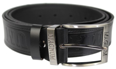 Pasek Skórzany ARUCCE (PL) Tłoczony Napis "MAGNUM" Skóra Licowa DW EXTRA 40 mm CZARNY DWOINA Pasek Skórzany ARUCCE (PL) Tłoczony Napis "MAGNUM" Skóra Licowa DW EXTRA 40 mm CZARNY DWOINA