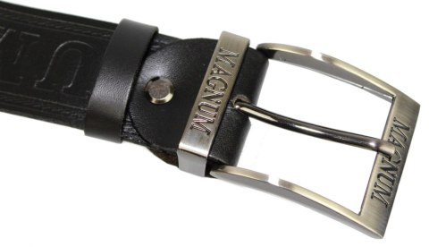 Pasek Skórzany ARUCCE (PL) Tłoczony Napis "MAGNUM" Skóra Licowa DW EXTRA 40 mm CZARNY DWOINA Pasek Skórzany ARUCCE (PL) Tłoczony Napis "MAGNUM" Skóra Licowa DW EXTRA 40 mm CZARNY DWOINA