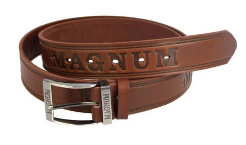 Pasek Skórzany ARUCCE (PL) Tłoczony Napis "MAGNUM" Skóra Licowa EXTRA 40 mm BRĄZOWY Pasek Skórzany ARUCCE (PL) Tłoczony Napis "MAGNUM" Skóra Licowa EXTRA 40 mm BRĄZOWY