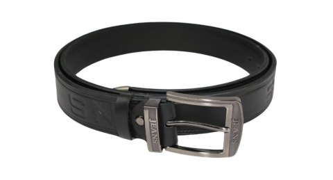 Pasek Skórzany Arucce (PL) Tłoczony Napis "JEANS" Z METALOWĄ KOŃCÓWKĄ Skóra Naturalana EXTRA 40 mm CZARNY Pasek Skórzany Arucce (PL) Tłoczony Napis "JEANS" Z METALOWĄ KOŃCÓWKĄ Skóra Naturalana EXTRA 40 mm CZARNY