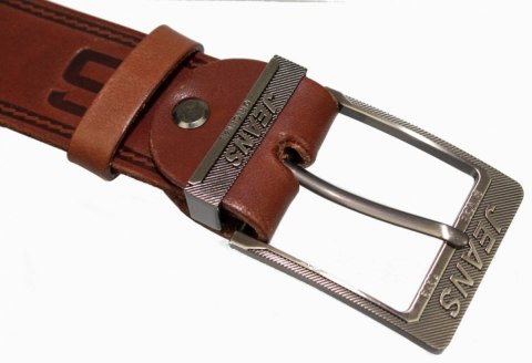 Pasek Skórzany Arucce (PL) Tłoczony Napis "MAGNUM" Z METALOWĄ KOŃCÓWKĄ Skóra Naturalana EXTRA 40 mm BRĄZOWY Pasek Skórzany Arucce (PL) Tłoczony Napis "MAGNUM" Z METALOWĄ KOŃCÓWKĄ Skóra Naturalana EXTRA 40 mm BRĄZOWY