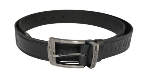 Pasek Skórzany Arucce (PL) Tłoczony Napis "MAGNUM" Z METALOWĄ KOŃCÓWKĄ Skóra Naturalana EXTRA 40 mm CZARNY Pasek Skórzany Arucce (PL) Tłoczony Napis "MAGNUM" Z METALOWĄ KOŃCÓWKĄ Skóra Naturalana EXTRA 40 mm CZARNY
