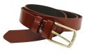 Pasek Skórzany Męski ARUCCE (PL) Gładki BRĄZOWY 30 mm Skóra Naturalna DW EXTRA