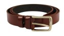 Pasek Skórzany Męski ARUCCE (PL) Gładki BRĄZOWY 30 mm Skóra Naturalna DW EXTRA