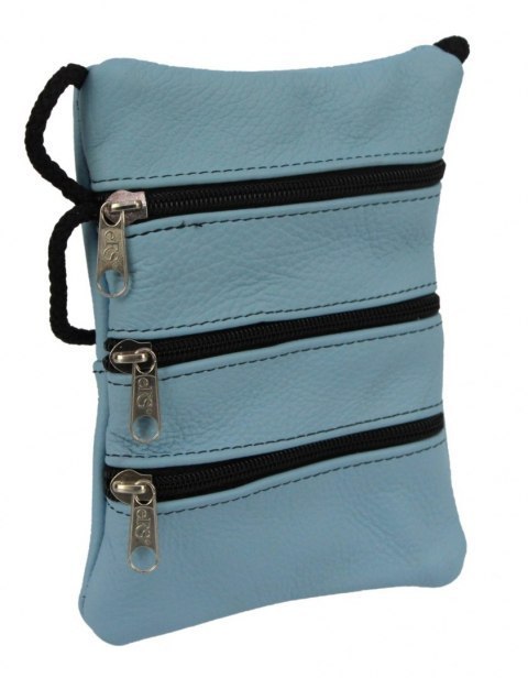 Paszportówka Skórzana 3 Zamki MAGRE (PL) Na Szyję 17 x 13 x 1.5 [cm]