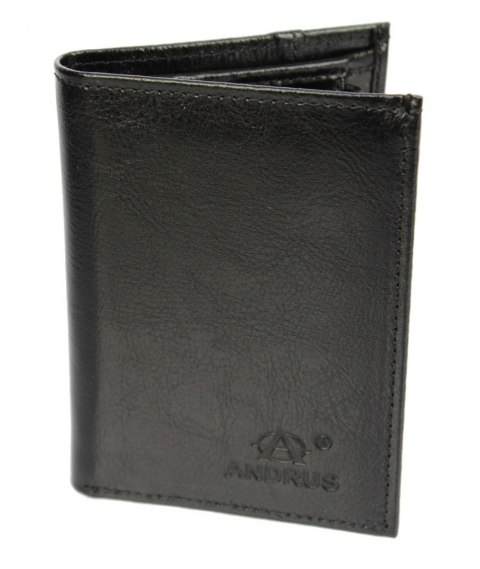 Płaski Portfel Etui Andrus (PL) Skóra Naturalna Pionowe Dwie Części Z Miejscem Na Gotówkę Pionowy Suwak 11 x 9 x 2 [cm] 