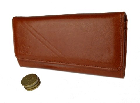 Portfel Damski ANDRUS (PL) Długi Max Klamra Skóra Naturalna Licowa RIFD 19,5 x 10 x 3,5 [cm]