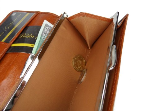 Portfel Damski ANDRUS (PL) Długi Max Klamra Skóra Naturalna Licowa RIFD 19,5 x 10 x 3,5 [cm]