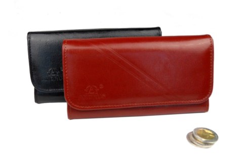 Portfel Damski ANDRUS (PL) Długi Max Klamra Skóra Naturalna Licowa RIFD 19,5 x 10 x 3,5 [cm]