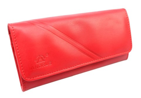 Portfel Damski ANDRUS (PL) Długi Max Klamra Skóra Naturalna Licowa RIFD 19,5 x 10 x 3,5 [cm]