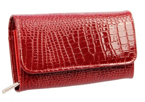 Portfel Damski ANDRUS (PL) Długi Max Na Suwak Skóra Naturalna Licowa Bardzo Wygodny I Wytrzymały RFID 17 x 9 x 4 [cm]