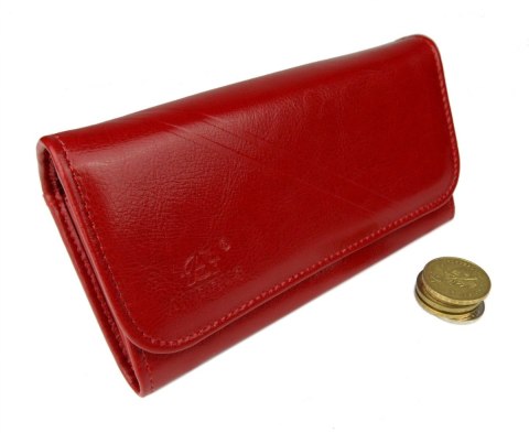 Portfel Damski ANDRUS (PL) Długi Suwak Płaski Skóra Naturalna RIFD 16,5 x 9,5 x 3,5 [cm]