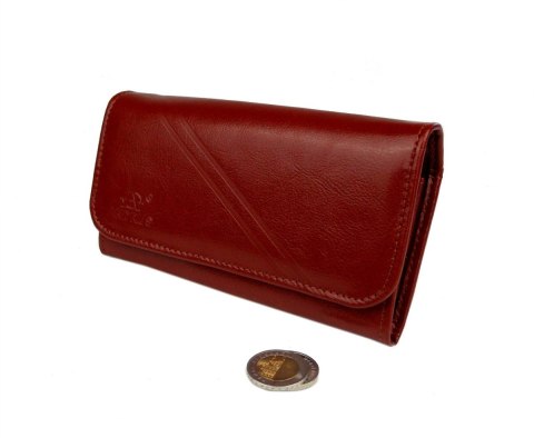 Portfel Damski ANDRUS (PL) Długi Suwak Płaski Skóra Naturalna RIFD 16,5 x 9,5 x 3,5 [cm]