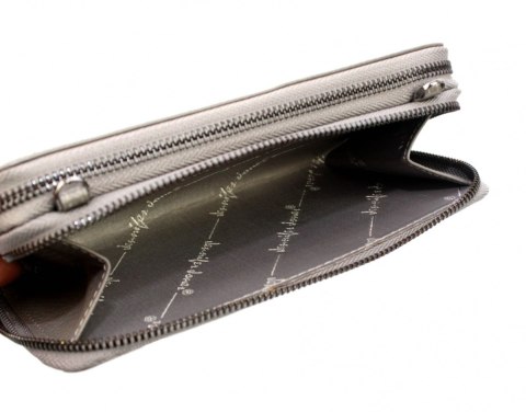 Portfel Damski Skóra Naturalna JENNIFER JONES Duży Z Metalowym Suwakiem Torebka - Piórnik JJ5276 20 x 12 x 4 [cm]