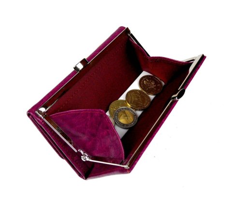 Portfel Damski Skórzany ANDRUS (PL) 14 cm Klamra Skóra Naturalna RIFD 13 x 10 x 3  [cm]