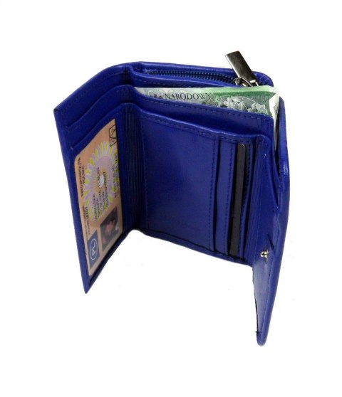 Portfel Damski Skórzany ANDRUS (PL) Skóra Licowa Suwak RIFD 12 x 9 x 3 [cm]