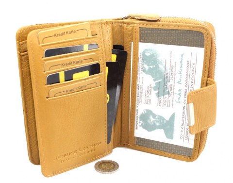 Portfel Damski Skórzany Jennifer Jones Skóra Licowa Średni Z Suwakiem Piórnik JJ5181 13,5 x 9 x 3 [cm]