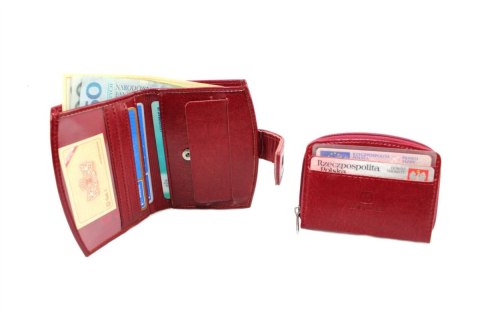 Portfel Damski WILMAR (PL) 11 cm Suwak "Bułka" Skóra Włoska WIL_P2 11 x 9 x 3 [cm]