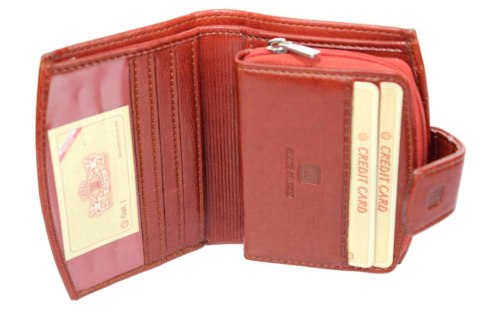 Portfel Damski WILMAR (PL) 11 cm Suwak "Bułka" Skóra Włoska WIL_P2 11 x 9 x 3 [cm]