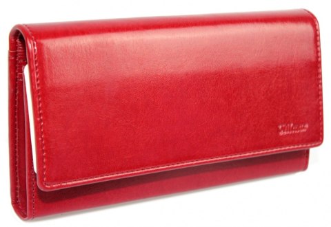 Portfel Damski WILMAR (PL) Długi Max Klamra Gładki Skóra Włoska WIL_P17K 17,5 x 10 x 3 [cm]