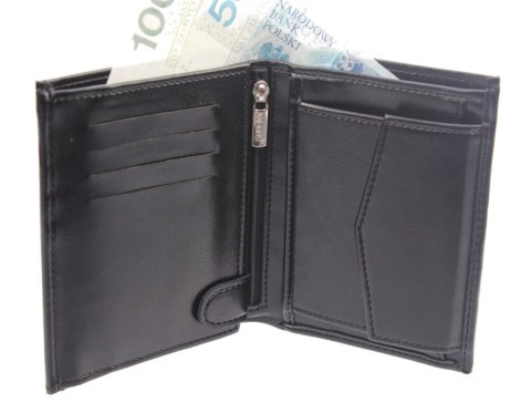 Portfel Męski ANDRUS (PL) Skóra Włoska Duży Pionowy Bez Zapięcia Jedno Skrzydełko 13 x 10 x 2,5 [cm]