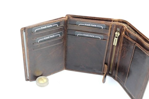 Portfel Męski HAROLDS Duży Pionowy Bez Zapięcia Skóra Naturalna W Pudełku RFID 5543 12,5 x 9 x 2 [cm]