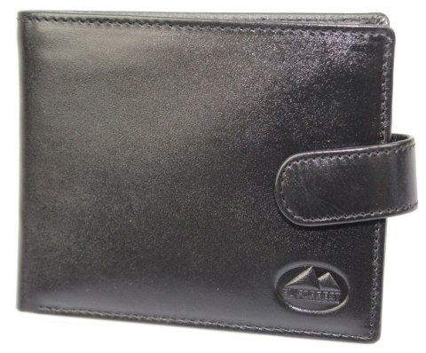 Portfel Męski Skórzany EL FORREST Średni Poziomy Z Zapięciem Z Wyciąganą Wkładką CZARNY RIFD 875 67 12 x 10 xm 3,5 [cm]