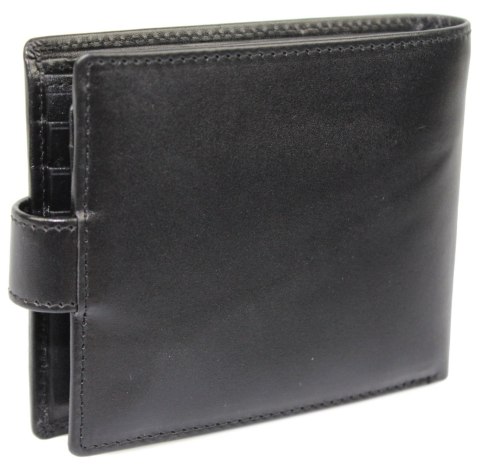 Portfel Męski Skórzany EL FORREST Średni Poziomy Z Zapięciem Z Wyciąganą Wkładką CZARNY RIFD 875 67 12 x 10 xm 3,5 [cm]