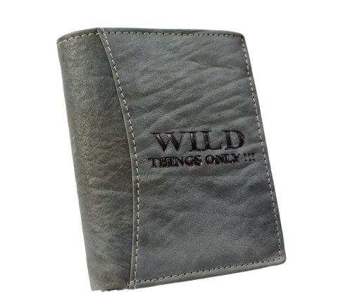Portfel Męski Skórzany WILD Skóra Licowa Duży Pionowy Bez Zapięcia ''De Luxe'' 5452 12,5 x 10 x 2,5 [cm]