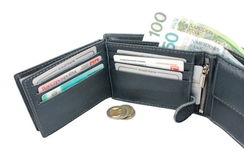 Portfel Męski Skórzany WILD Skóra Licowa Duży Poziomy Bez Zapięcia RFID WI5501 12,5 x 10 x 2 [cm]