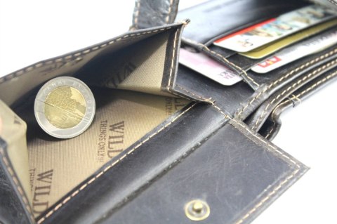 Portfel Męski WILD Skóra Licowa Mały Poziomy Z Zapięciem RFID 5504-1 11.5 x 8.5 x 2 [cm]