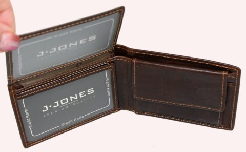 Portfel Skórzany Jennifer Jones Skóra Licowa Mały Poziomy Bez Zapięcia 5531 10 x 7 x 2 [cm]