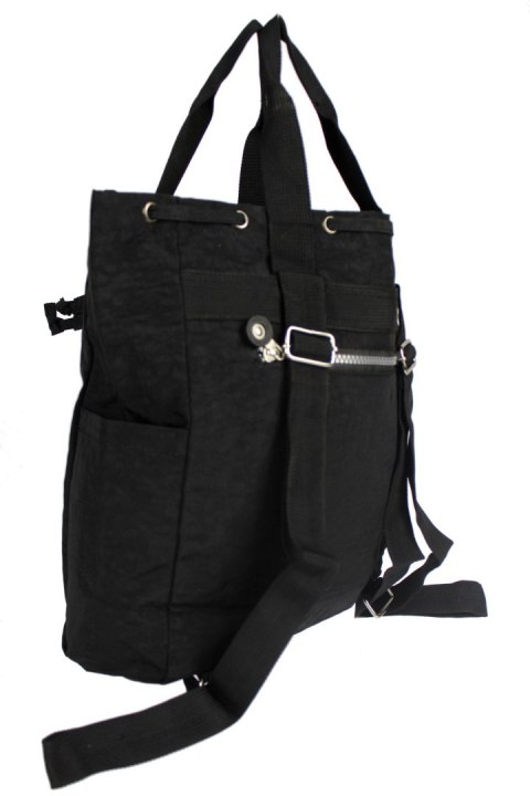 Praktyczny Plecak Torebka 2 w 1 BAG STREET 2247 CZARNY Praktyczny Plecak Torebka 2 w 1 BAG STREET 2247 CZARNY